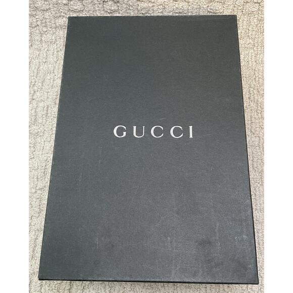 Gucci Black Leather Gold Buckle Slides Mules 9 Box EUC Sandals Shoes COA - Picture 15 of 16